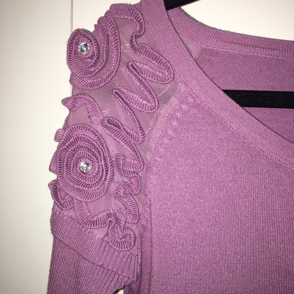 Purple Cardigan with embellished shoulders - Picture 4 of 4